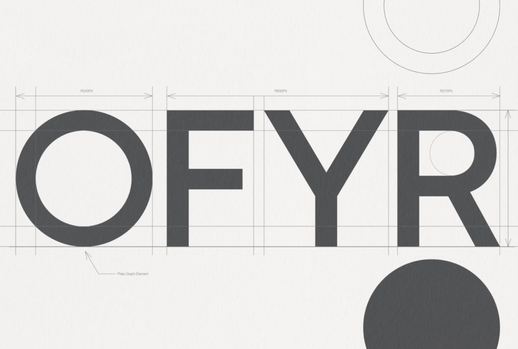 OFYR wordmark construction
